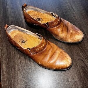 Ariat Women’s 8.5 M Brown Clogs Leather Paddock Slip On Dress 52326 Western